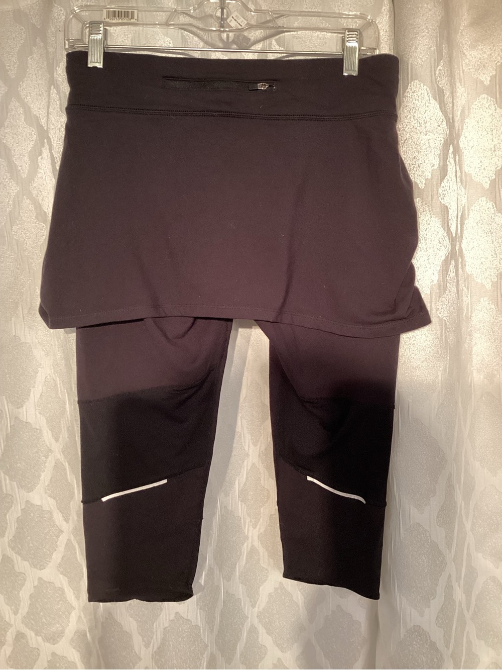 Athleta Black Skorted Leggings with Reflective Trim - Picture 2 of 3